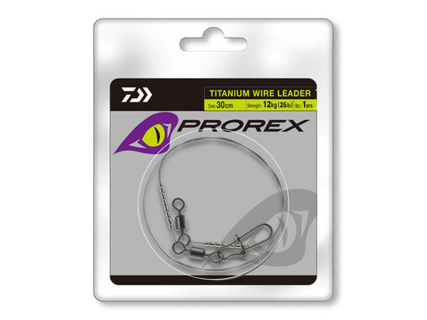 Daiwa Prorex Titanium Stahlvorfach; 20 cm; 22 Kg; 2 Stück