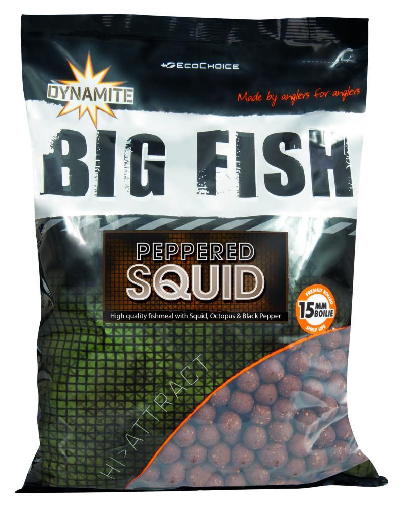 Dynamite Baits Big Fish Peppered Squid Boilies 1 Kilo 26 mm