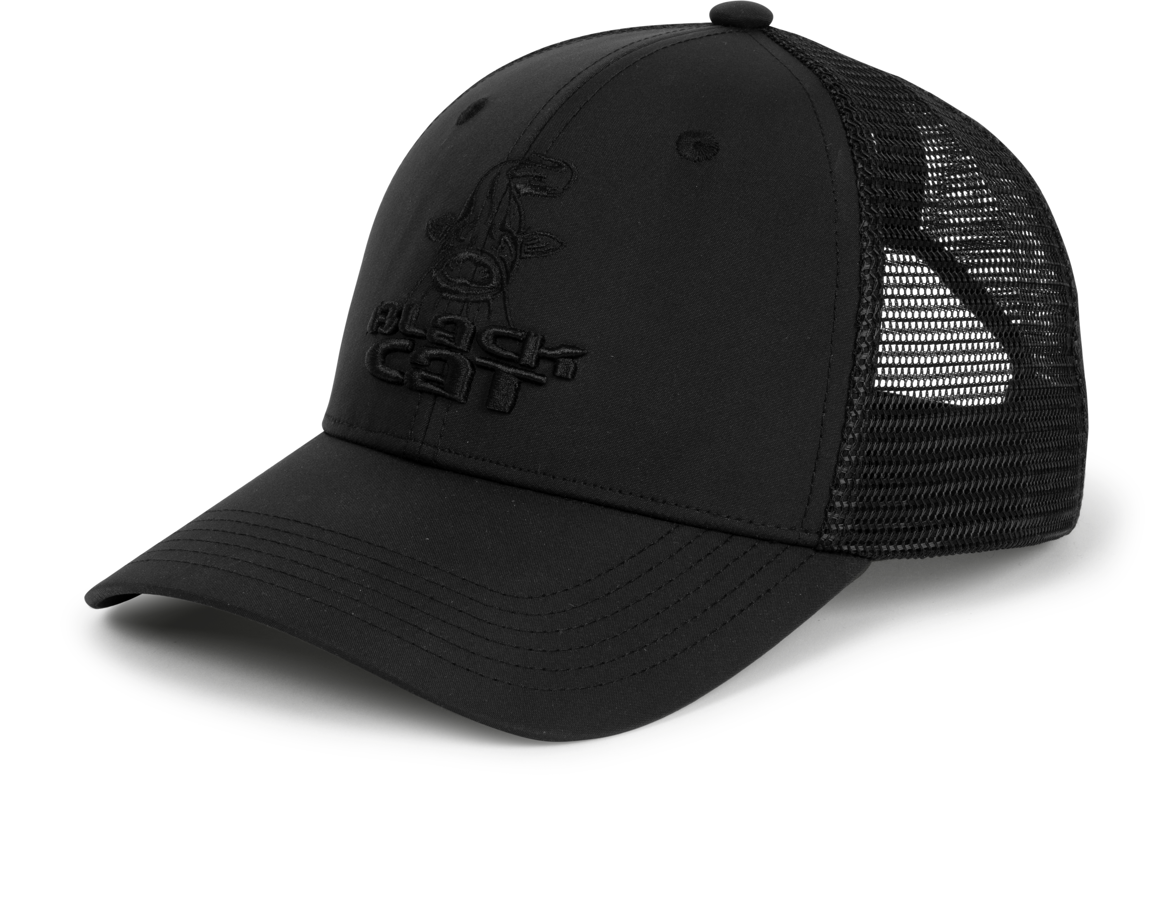 Black Cat Schwarze Truckercap Black Cat Schwarze Truckercap