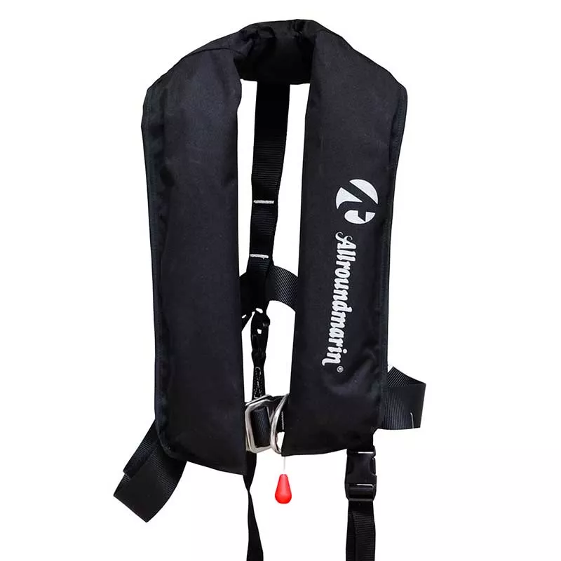 Allroundmarin Automatik Rettungsweste 165N mit Lifebelt EN396 mit Schrittgurt; Schwarz