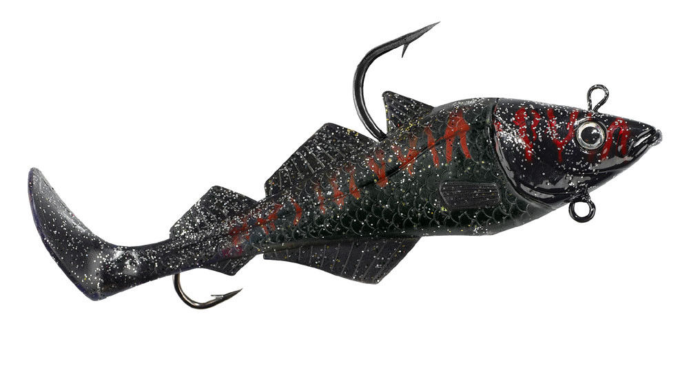 Mad Shad 24 cm, 400 g, Bloody Black m. Ersatzgummi und Nadel