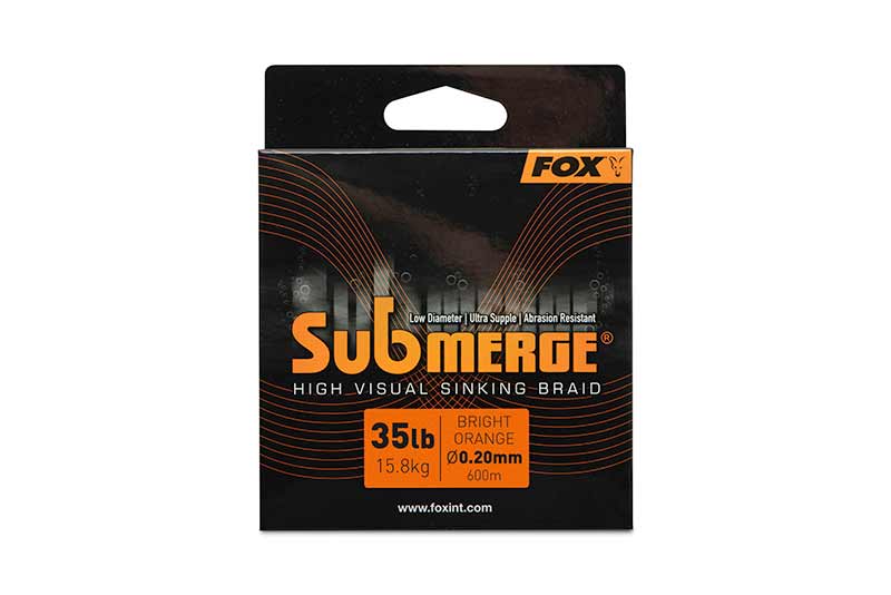 Fox SUBMERGE ORANGE SINKING BRAID 0,20 mm / 15,8 kg / 35 lb 300 m Fox SUBMERGE ORANGE SINKING BRAID 0,20 mm / 15,8 kg / 35 lb 300 m