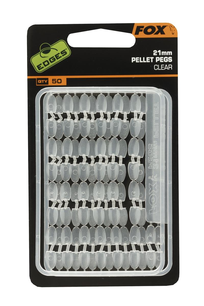 Fox Edges Pellet Pegs 21 mm Clear, 50 Stück