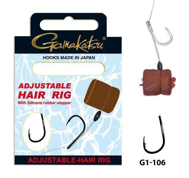 Gamakatsu Adjustable Hair Rig; Gr.12;  0.18 mm; 12 cm; 6 Stück
