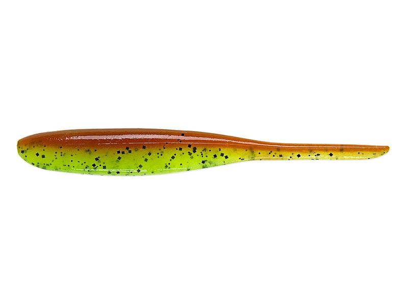 Keitech Shad Impact 3"; Motoroil / Chartreuse; 10 Stück