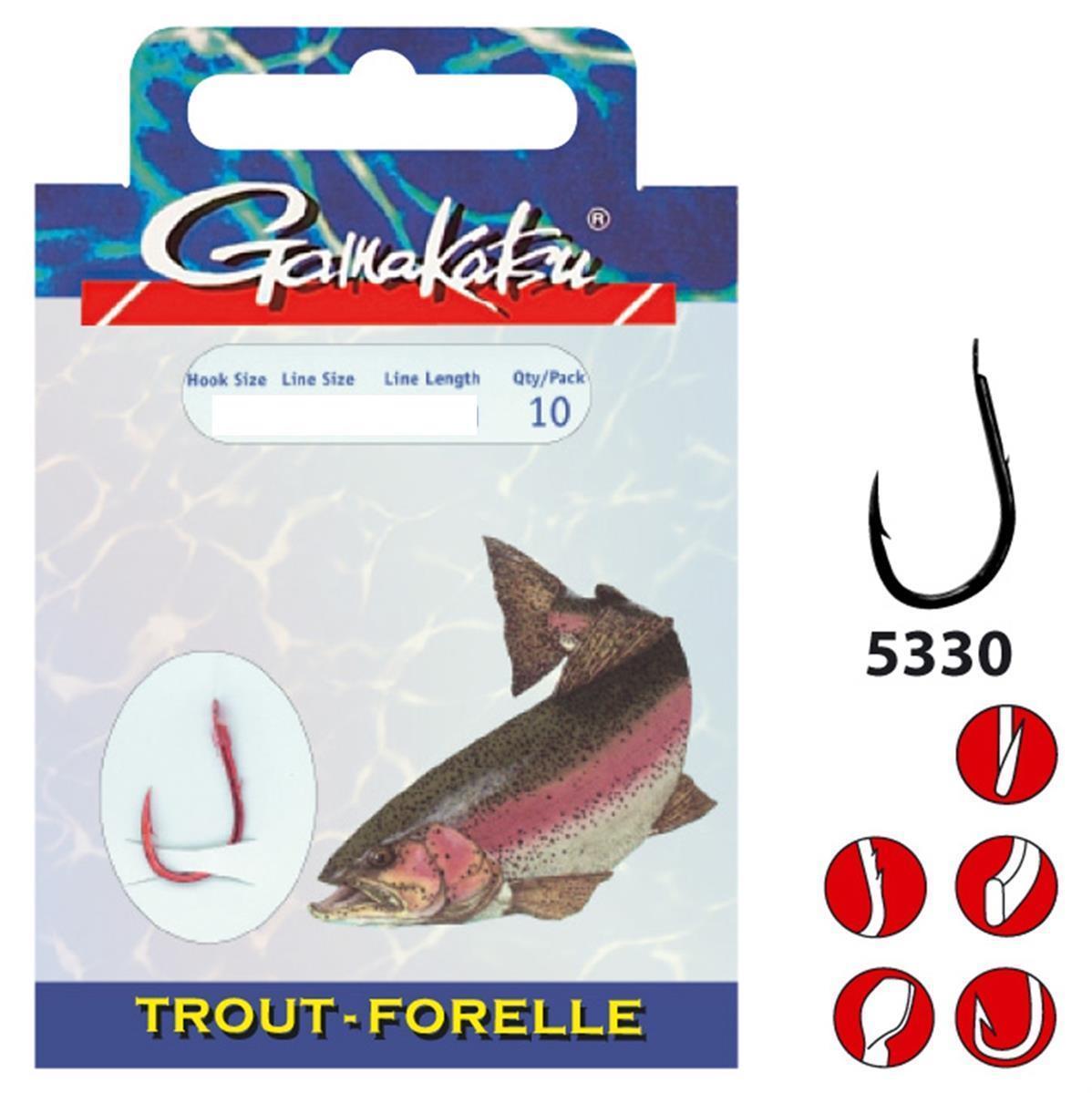 Gamakatsu Forelle LS-5330 Rot 60 cm # 12 / 0,16 mm