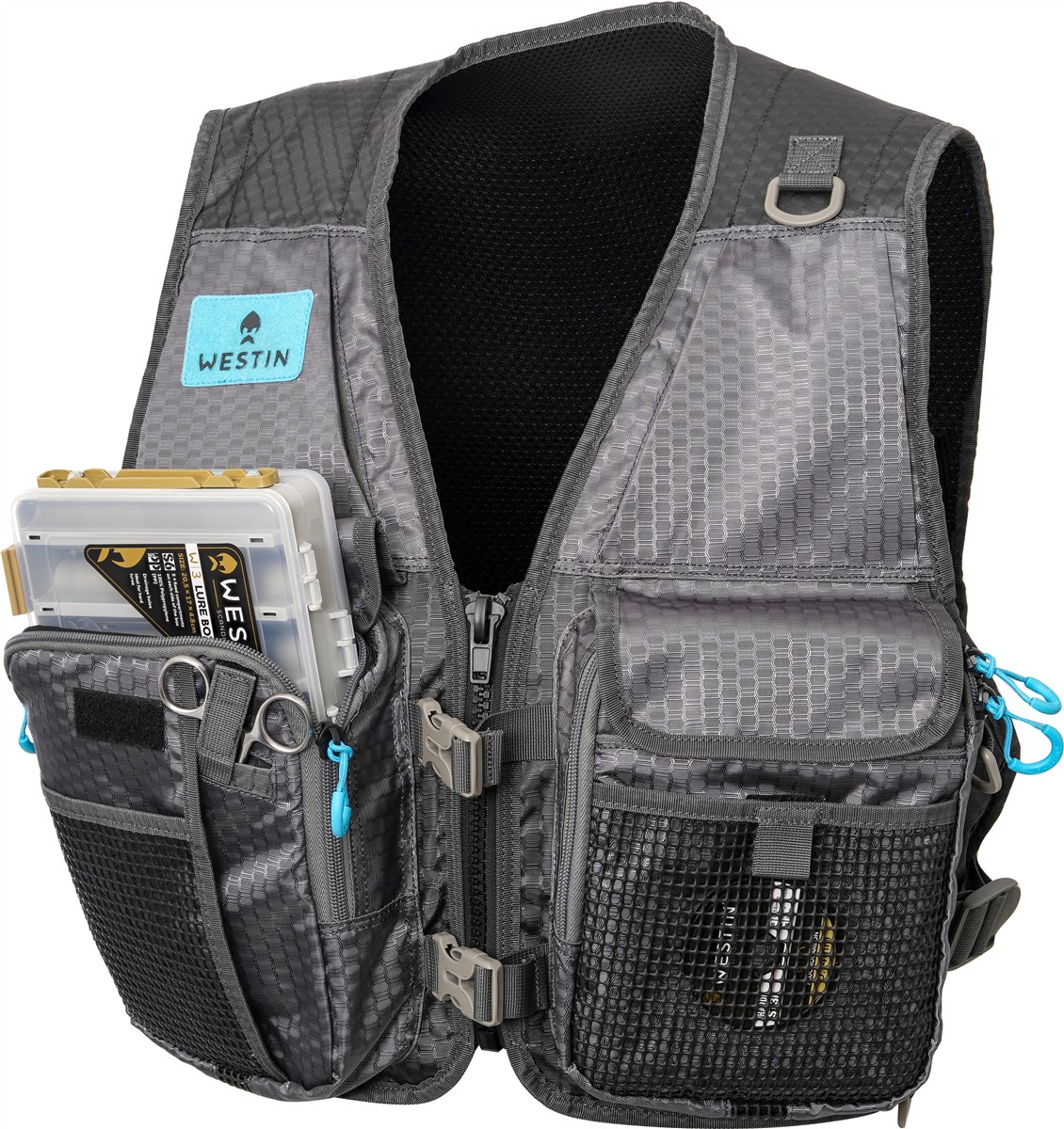 Westin W4 HD Fishing Vest 2 Boxen One Size Titanium Grey