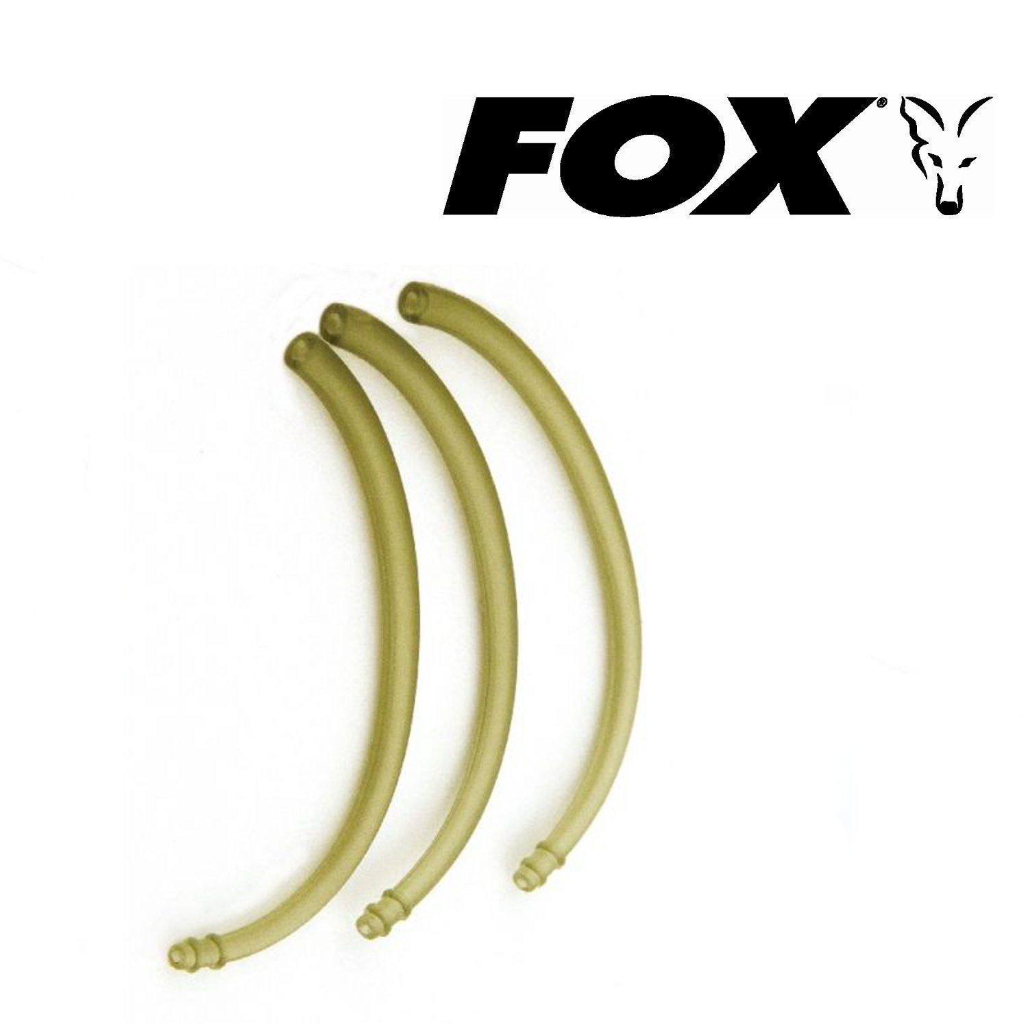 Fox Camo Green  brown Withy / Curve Shank Adaptores for Hook Size 6 - 2
