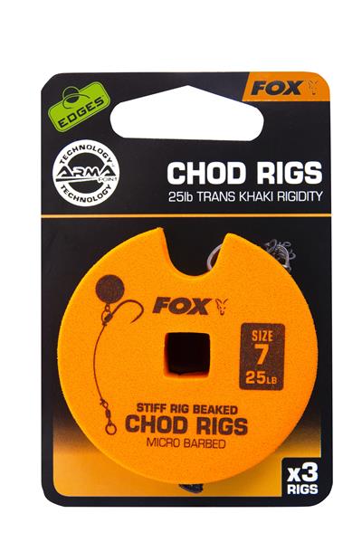 Fox Chod Rig Gr. 7, 25 lb, Micro Barbed, 3 Stück