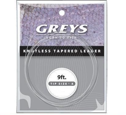 Greys knotenlos verjüngtes Vorfach; 9ft.; 0,28mm; 10lb.