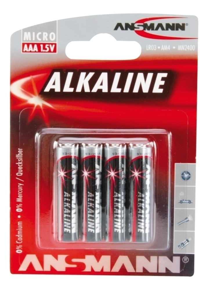 Ansmann Alkaline Micro AAA 1,5 V; LR03; AM4; MN2400