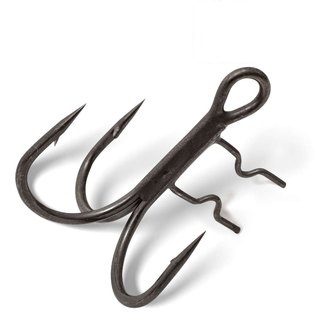 Quantum Claw Treble Hooks; mat finish; 5 Stück; Gr. 6