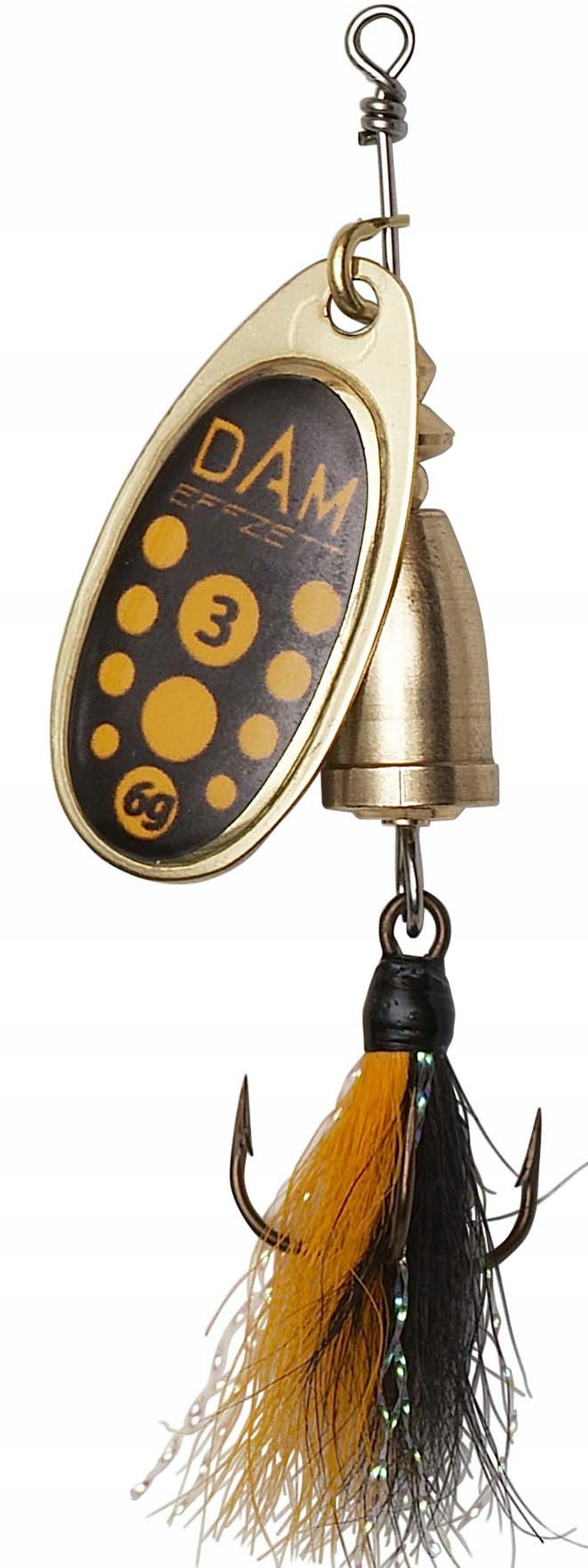 DAM Effzett Executor Dressed Spinner; Blacky; Gr. 3; 6 gr.