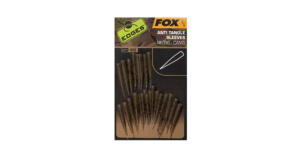 Fox Edges Camo Micro Anti Tangle Sleeves; Qty. 25