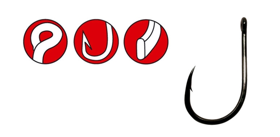 Gamakatsu Power Carp Ring Eye NSB; Gr. 12; 10 Stück