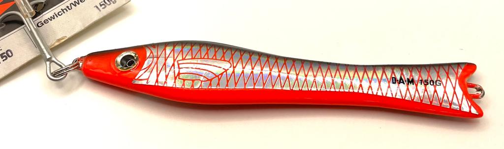 DAM Blitz Pilker 150 g, rot/schwarz