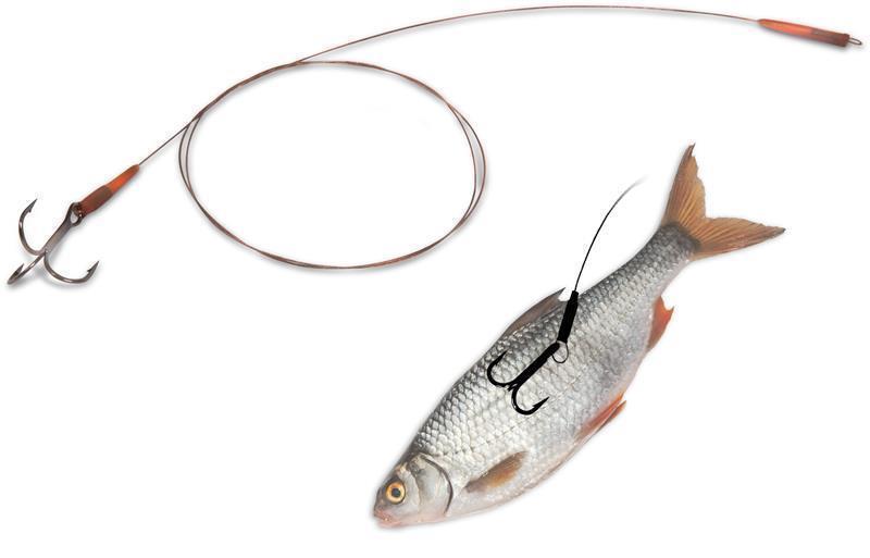 Quantum Mr. Pike Float Rig Leader Camo; Gr. 6; 50 cm; 14 Kg.