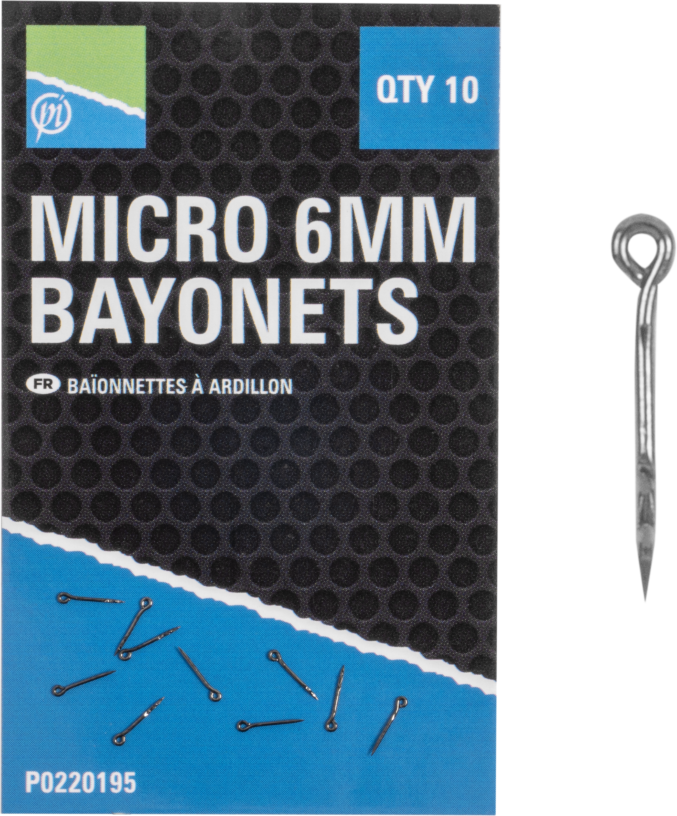 Preston Barbed Bayonet Micro 6 mm Qty. 10
