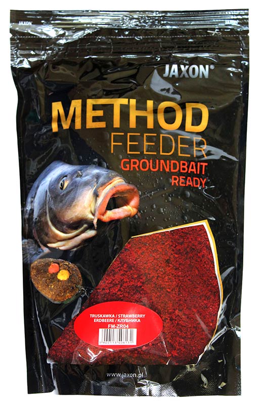 Jaxon Method Feeder Groundbait Ready, 750 g, Erdbeere
