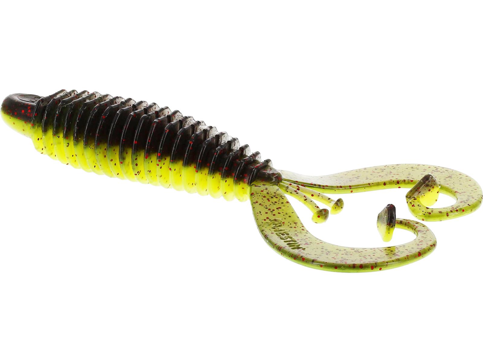WESTIN RingCraw Curltail; Black / Chartreuse; 9 cm; Qty. 5