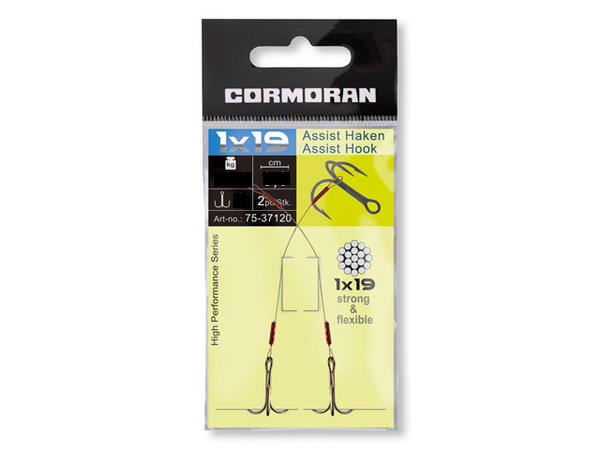 Cormoran Assist Haken 1 x 19; Gr. 2; 16,0 Kg.; L: 12 cm; 2 Stück Cormoran Assist Haken 1 x 19; Gr. 2; 16,0 Kg.; L: 12 cm; 2 Stück