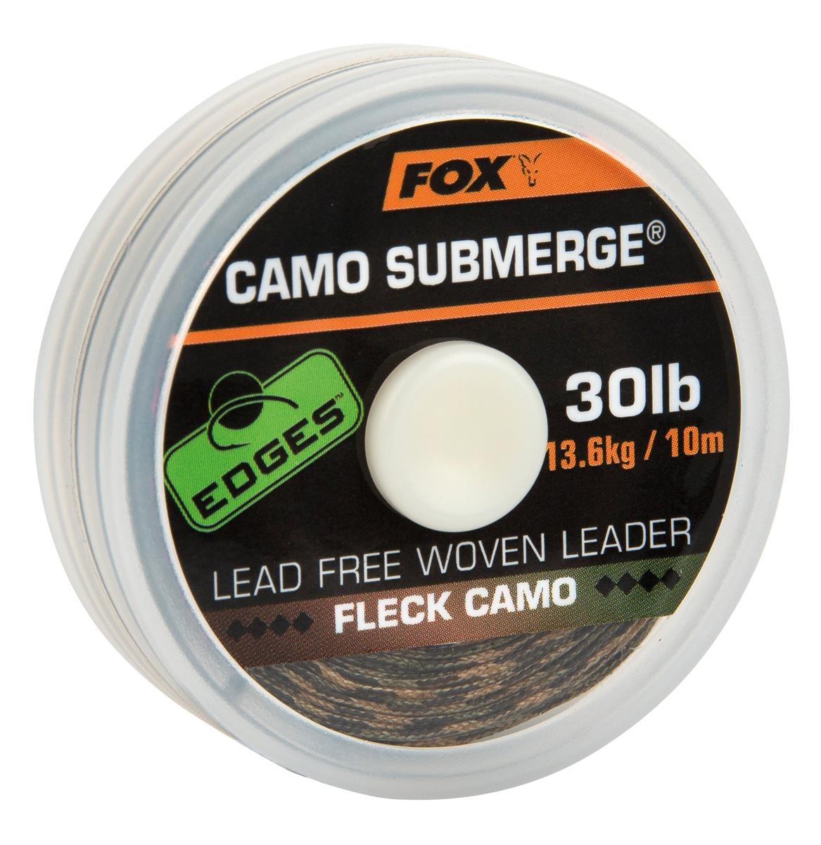 Fox Edges Submerge Camo Leader; Fleck Camo; 30 Lb; 10 m