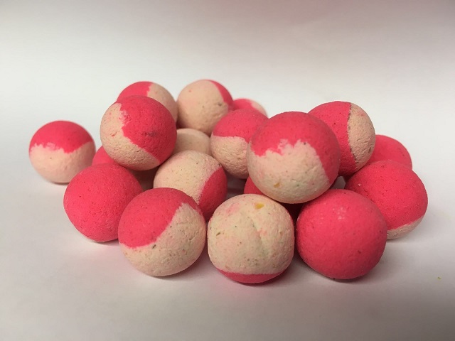 Beat Baits Fluo Pop Ups Two Tone Strawberry / Cocos; 16 mm; 80 gr.