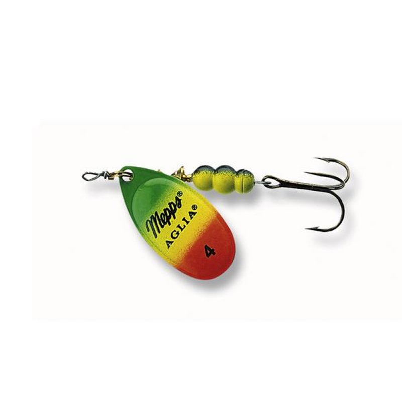 Mepps Aglia Grün / Gelb / Rot Gr. 5