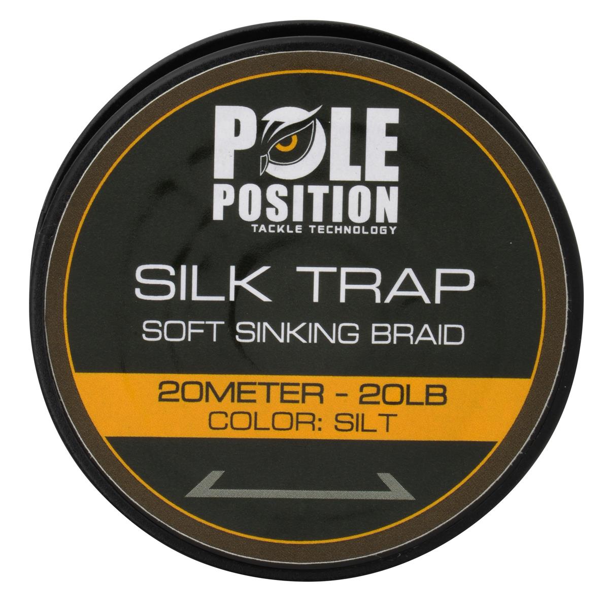 Pole Position Silk Trap Sinking Braid; Slit; 20 Lb; 20 m