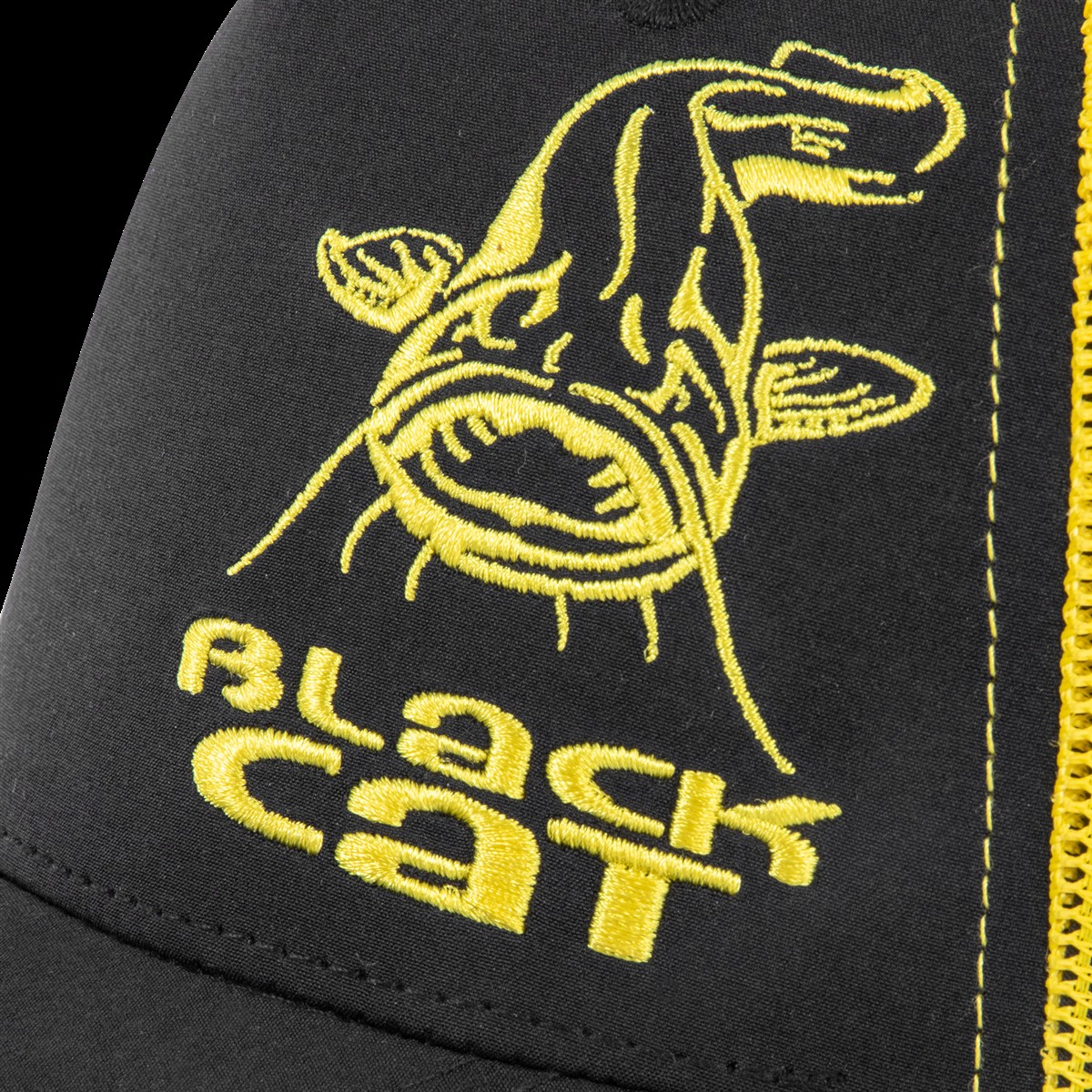 Black Cat Black & Yellow Trucker Cap Black Cat Black & Yellow Trucker Cap