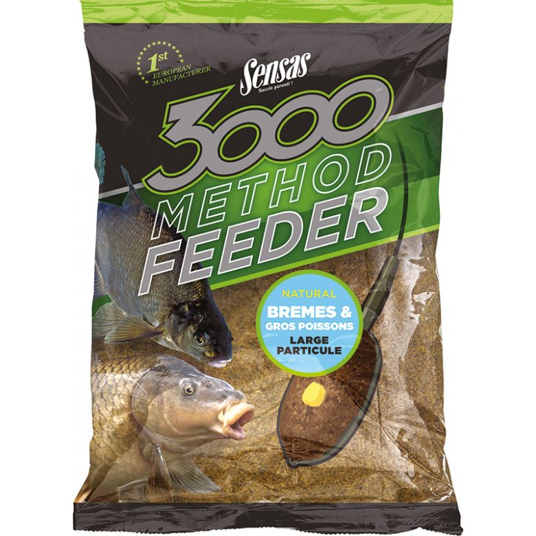 Sensas 3000 Method Feeder; Natural Bremes & Gros Poissons; Large Particule; 1 Kg