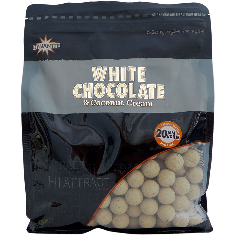 Dynamite Baits Hiattrac Boilies White Chocolate; 20 Mm; 1,8 Kg.