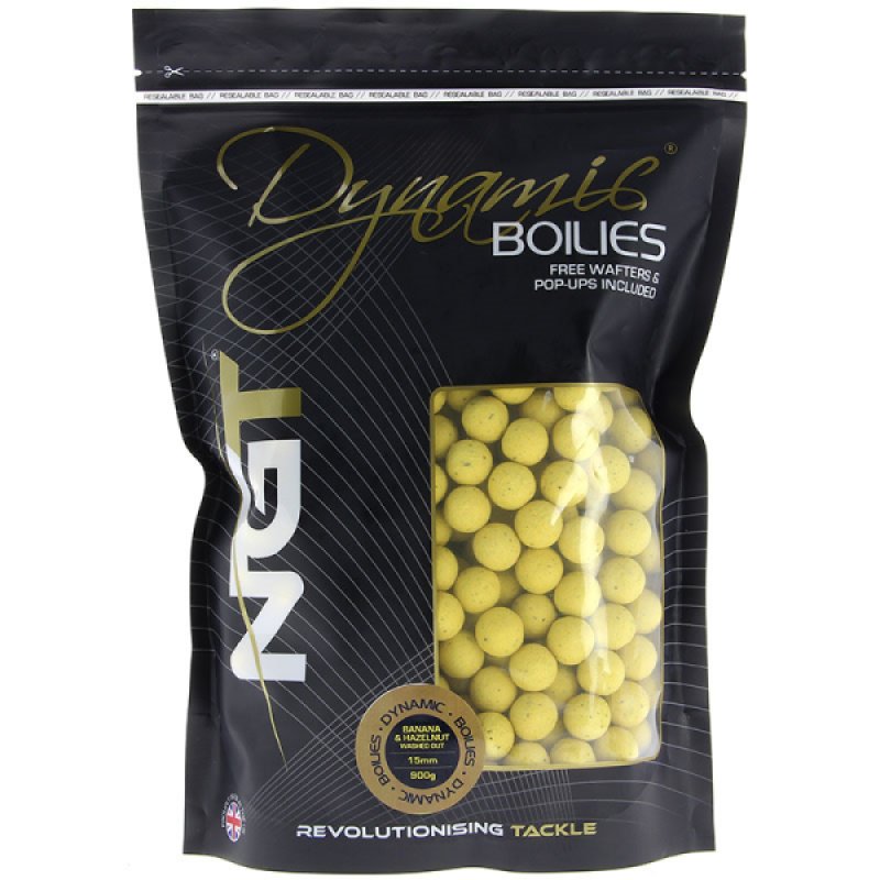 NGT Dynamic Boilies Washed out Banana & Hazelnut; 15 mm; 900 gr.