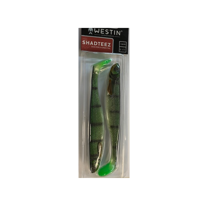 Westin ShadTeez  Slim Sonderfarbe Wow Perch Green Tail 14 cm Qty. 2