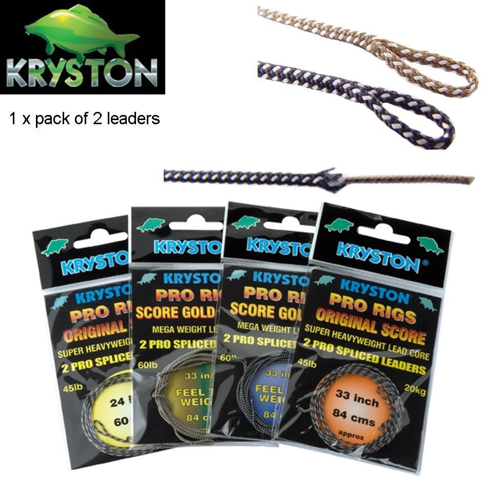 Kryston Lead Core Original; 2 Pro Spliced Leaders; 60 cm; 20kg