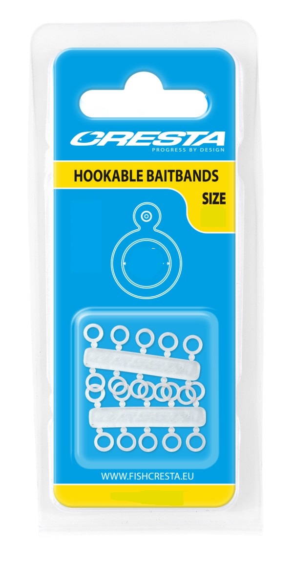 Cresta Hookable Baitbands; Sz. S; Qty. 28