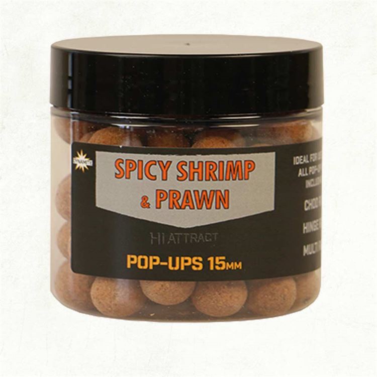 Dynamite Baits Spicy Shrimp & Prawn Pop-Ups; 15 Mm