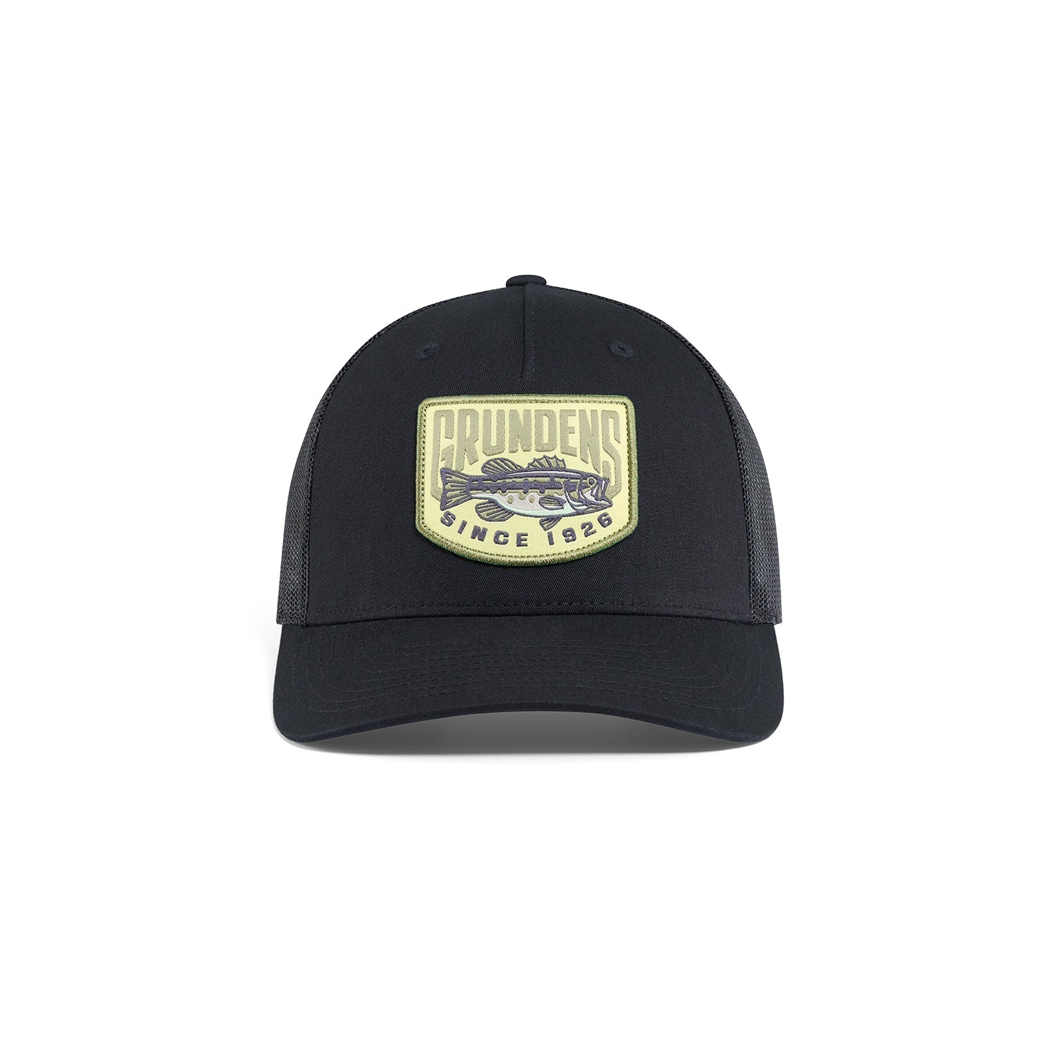 Grundens Bass Patch Trucker Cap Black