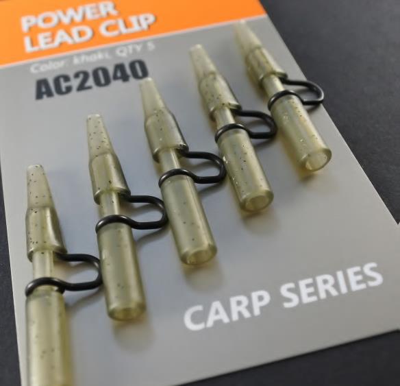 Life Orange Power Lead Clip, khaki; Gr. standard; 5 St.