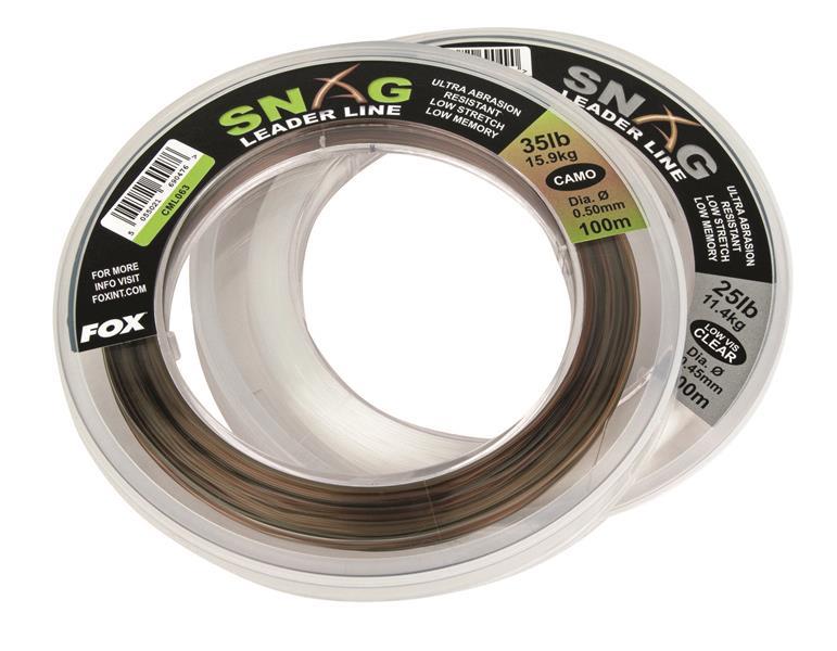 Fox Snag Leader Line Camo; 0,50 mm; 15,9 Kg; 100 m