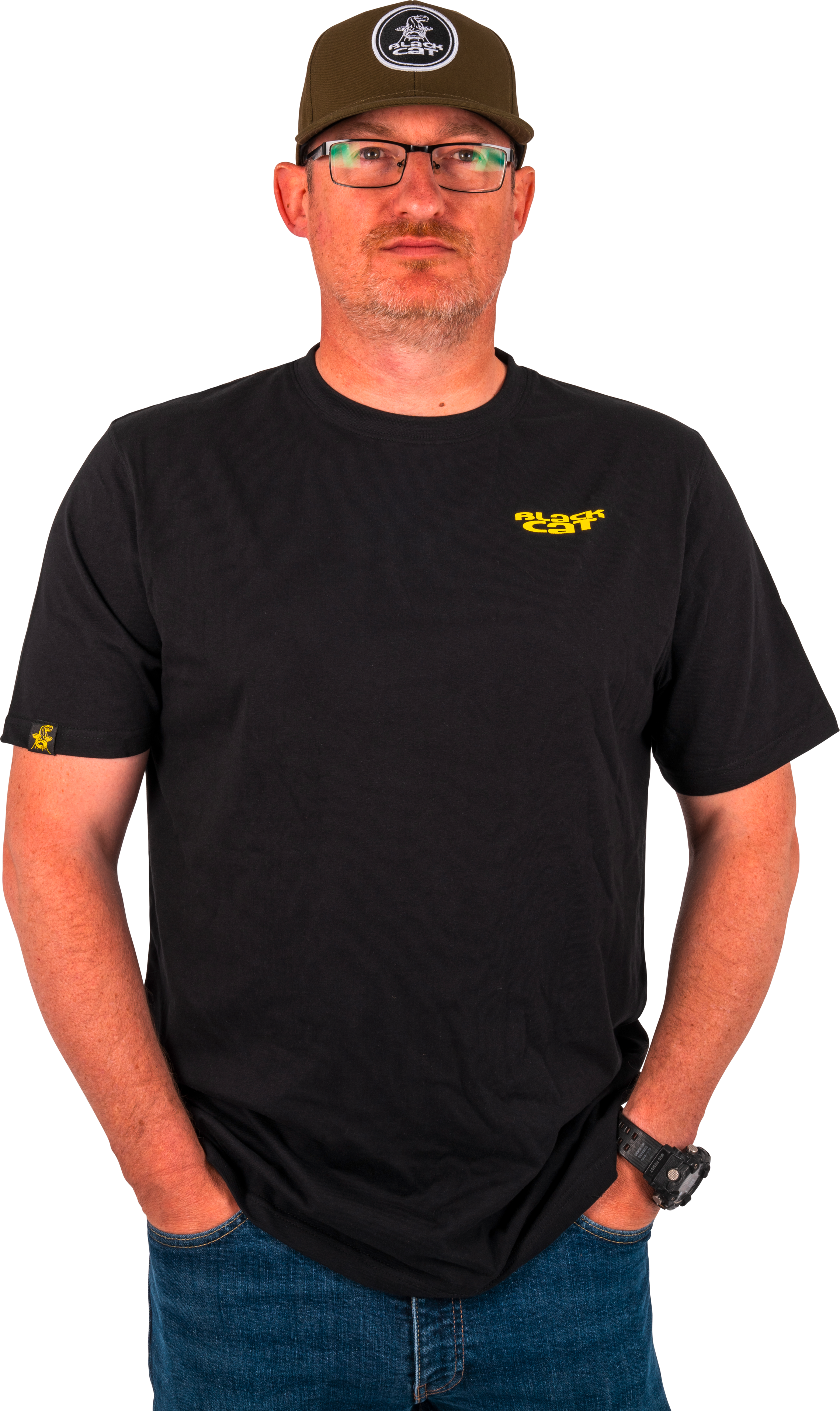 Black Cat Chase Dreams Schwarzes T-Shirt 3XL