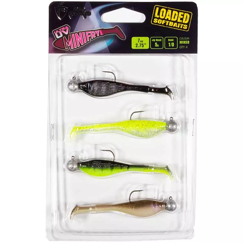 Fox Rage Ultra UV Mini Fry Mixed Colour Loaded Lure Pack