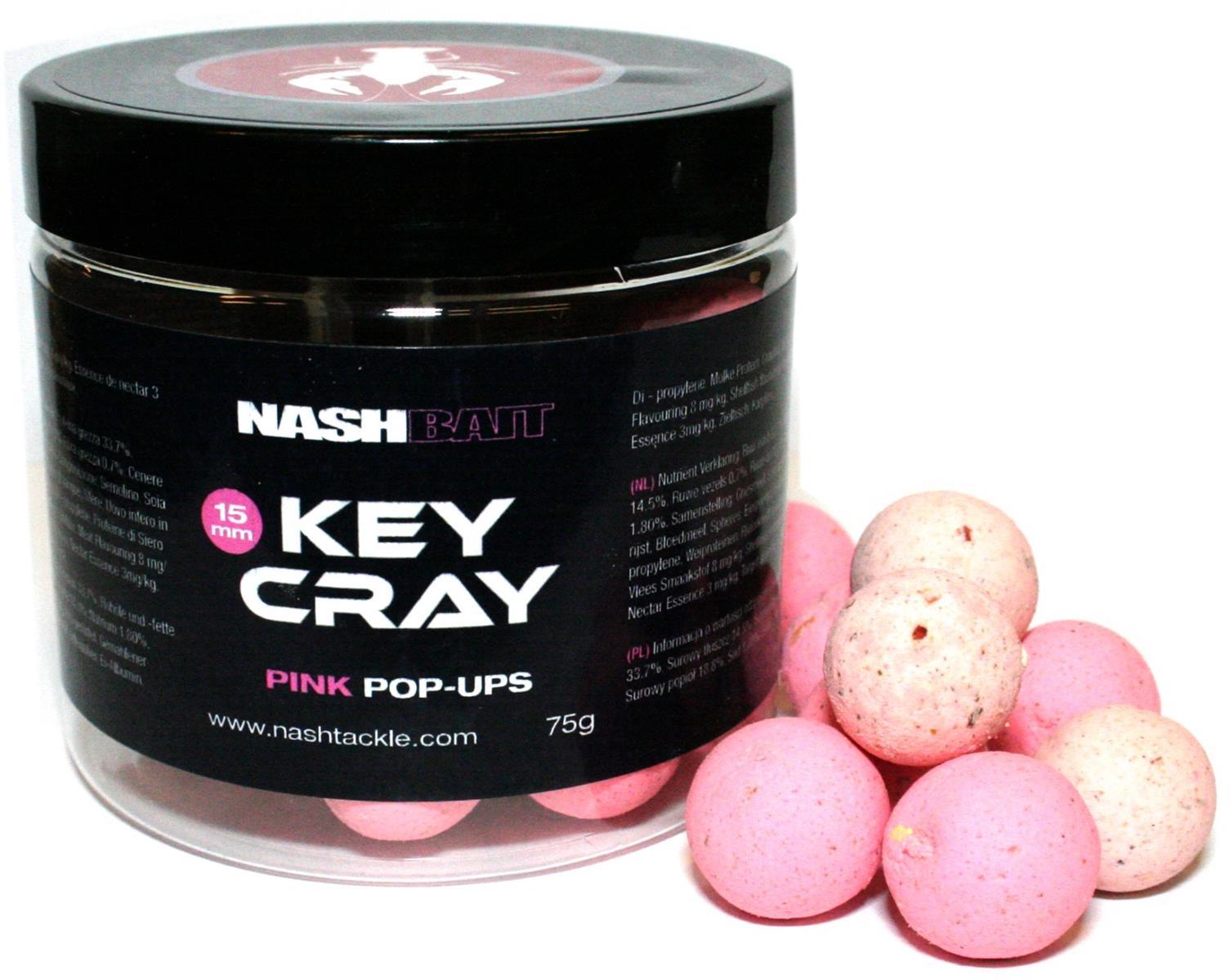 NashBait Key Cray Pop-ups pink; 15 mm; 75 g
